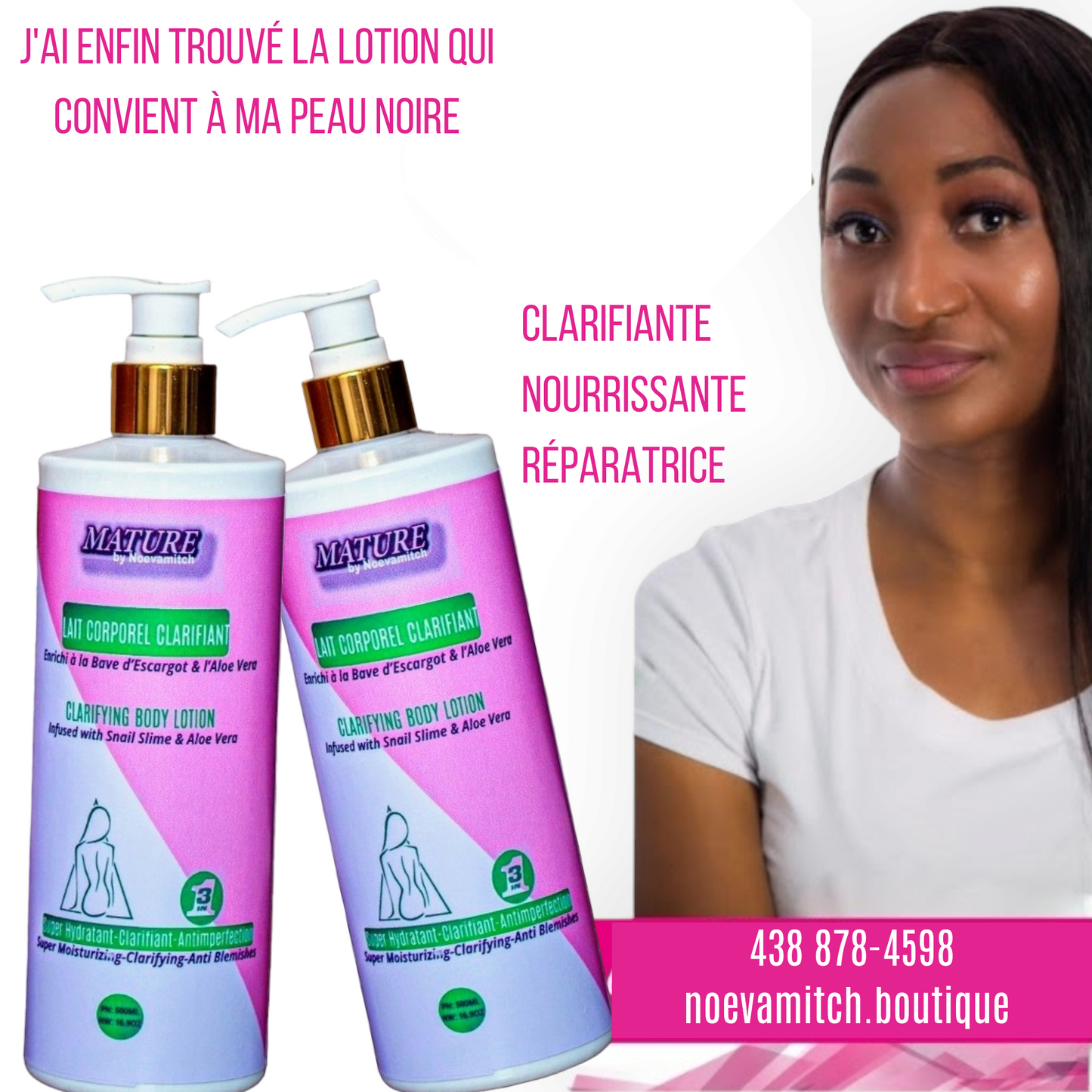 Clarifying, repairing and nourishing body lotion against hyperpigmentation
