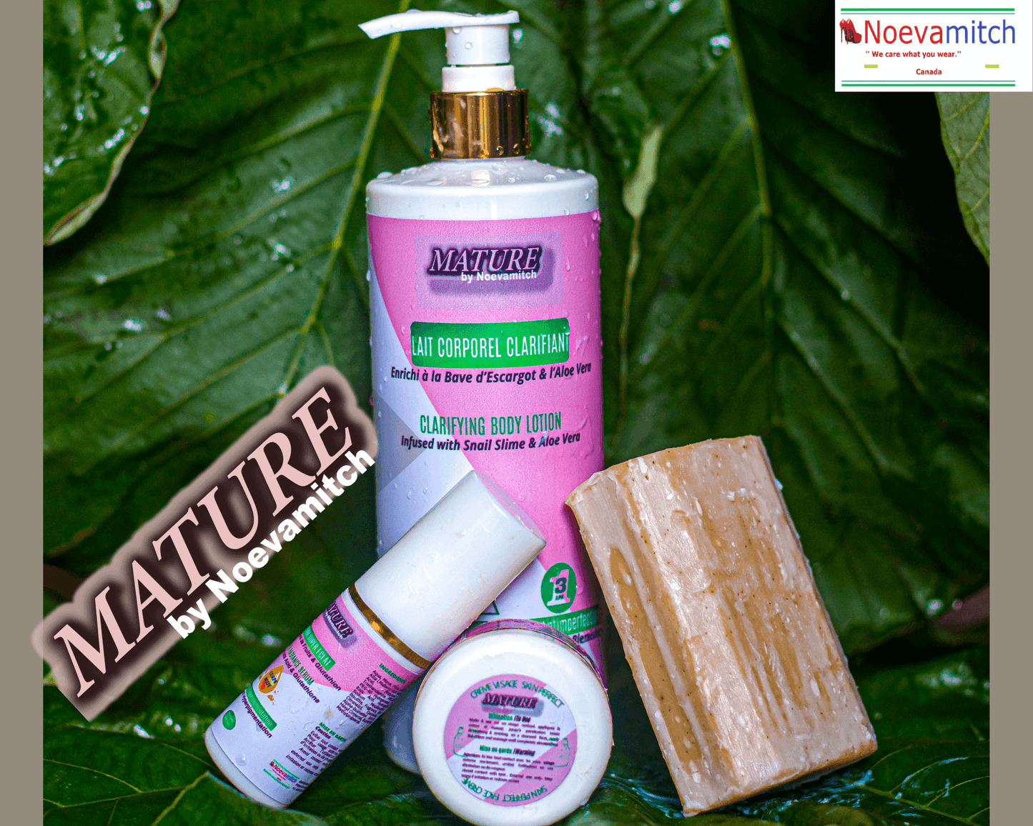 black and mixed skin care routine set against hyperpigmentation